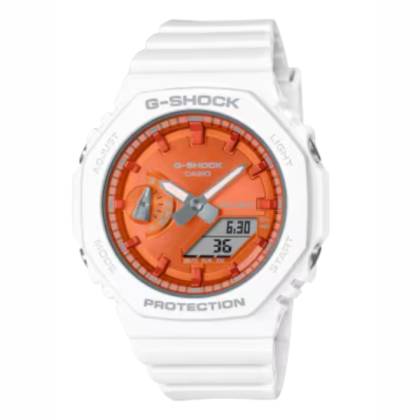 Casio G-Shock GMA-S2100WS-7ADR White Resin Band Women Sports Watch 